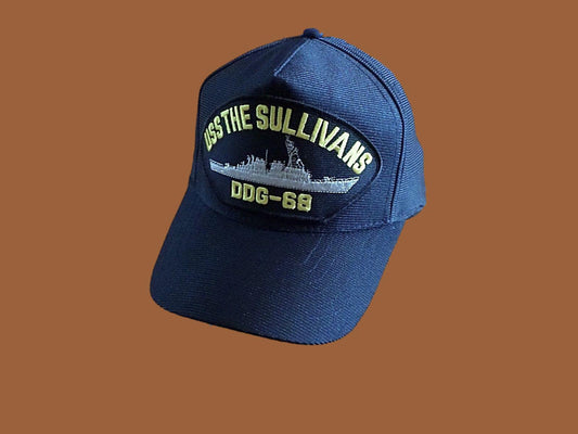 USS THE SULLIVANS DDG-68 NAVY SHIP HAT U.S MILITARY OFFICIAL BALL CAP U.S. MADE