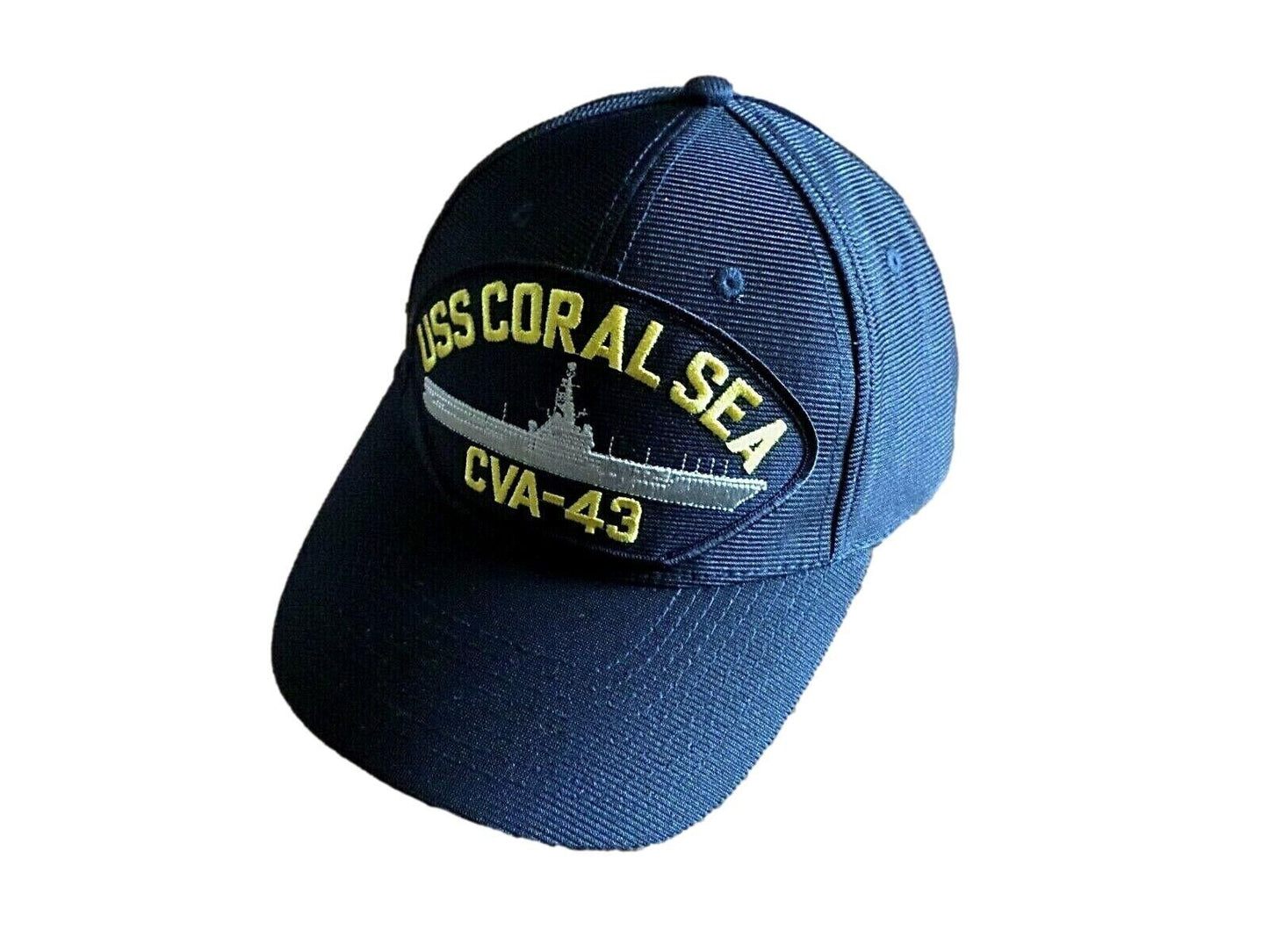 USS CORAL SEA CVA - 43 NAVY SHIP HAT U.S MILITARY OFFICIAL BALL CAP U.S.A MADE