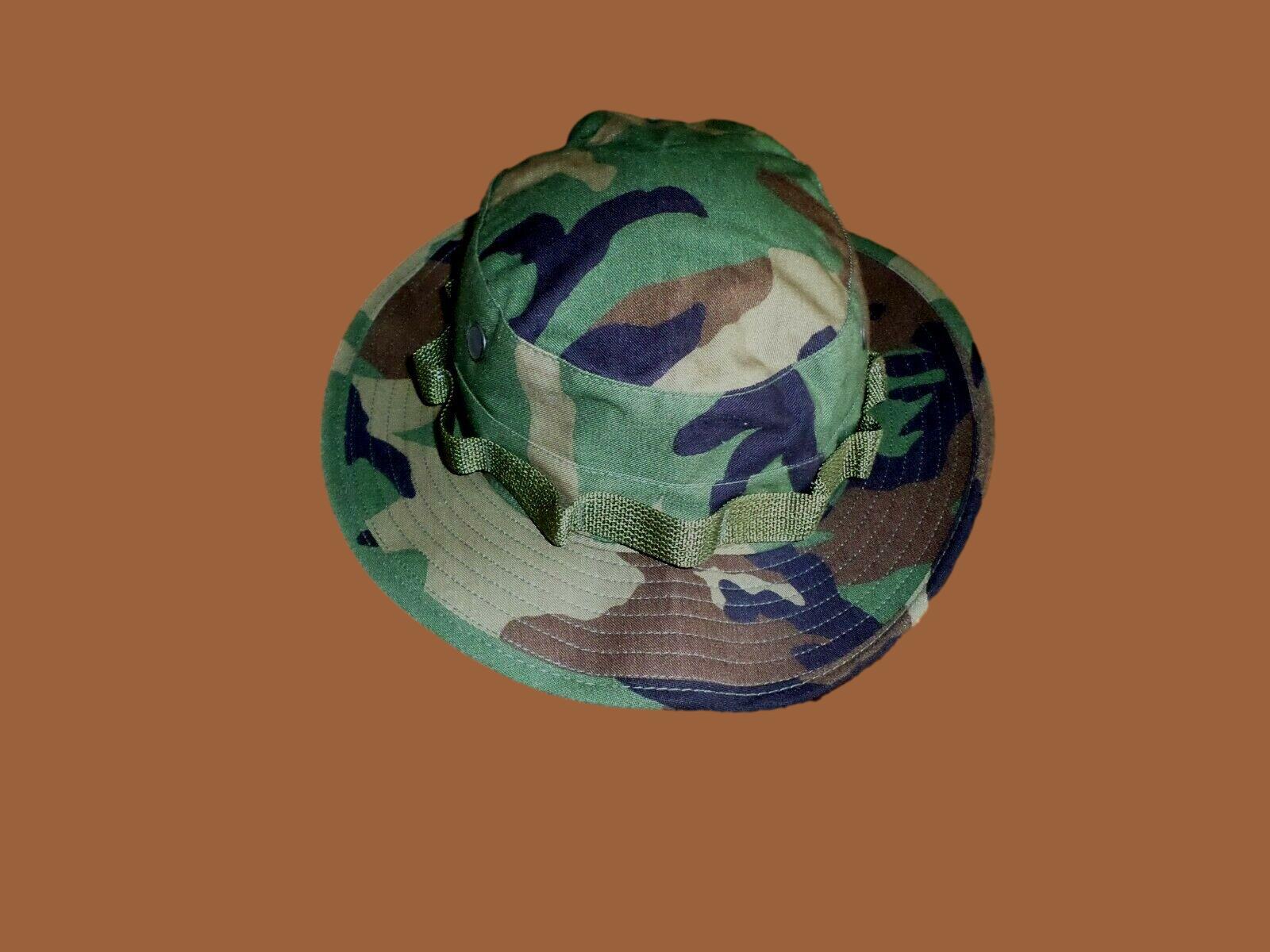 Military Woodland Camouflage Boonie Hat Type II Sun Hot Weather Made