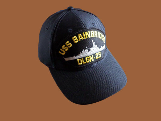 USS BAINBRIDGE DLGN-25 NAVY SHIP HAT U.S MILITARY OFFICIAL BALL CAP U.S.A MADE