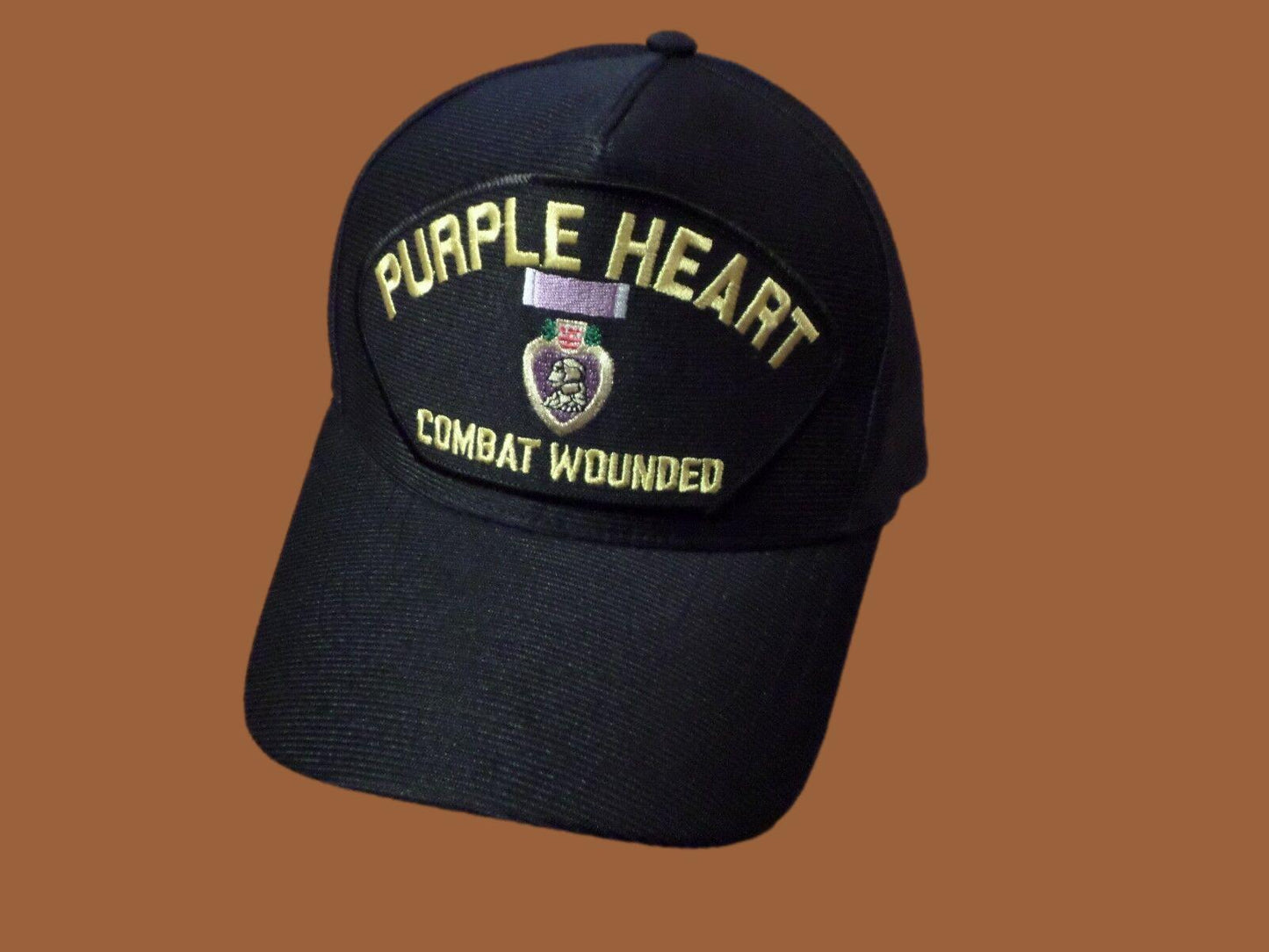 U.S MILITARY PURPLE HEART HAT U.S MILITARY OFFICIAL BALL CAP U.S.A MADE