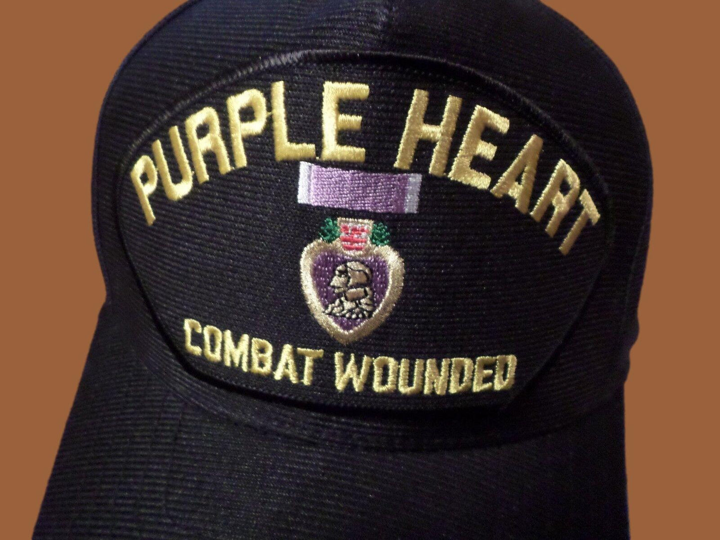 U.S MILITARY PURPLE HEART HAT U.S MILITARY OFFICIAL BALL CAP U.S.A MADE