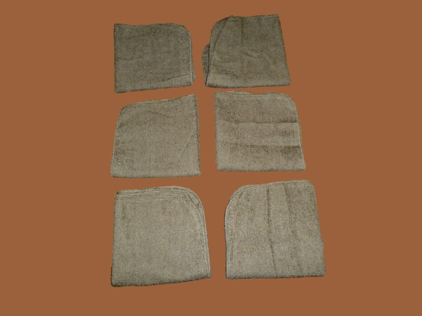 NEW 6 PACK MILITARY ISSUE POLYESTER MICROFIBER WASHCLOTH COYOTE BROWN