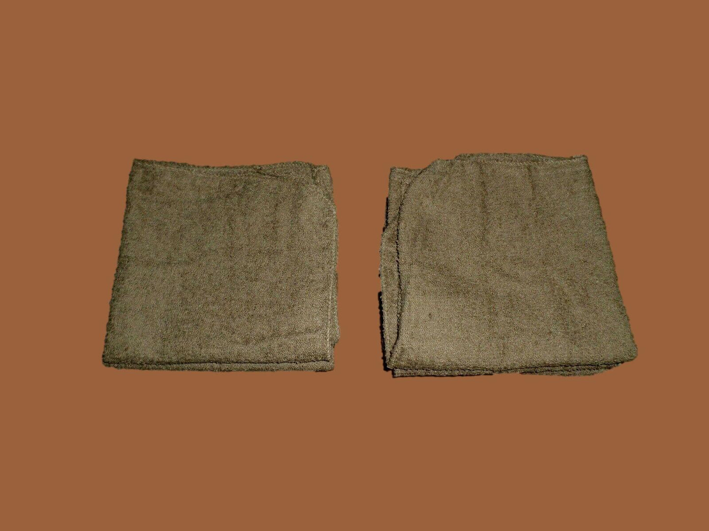 NEW 6 PACK MILITARY ISSUE POLYESTER MICROFIBER WASHCLOTH COYOTE BROWN