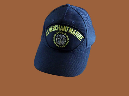 U.S MERCHANT MARINE U.S NAVY SHIP HAT OFFICIAL U.S MILITARY BALL CAP U.S.A MADE