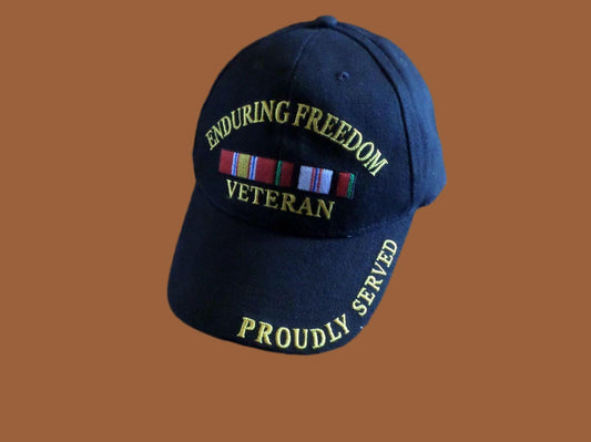 U.S Military Enduring Freedom Veteran Hat Embroidered Baseball Cap