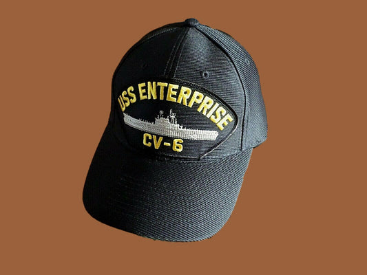 USS ENTERPRISE CV-6 U.S NAVY SHIP HAT U.S MILITARY OFFICIAL BALL CAP U.S.A MADE