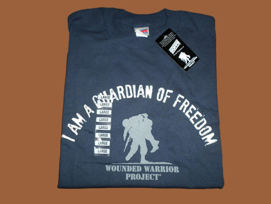 U.S MILITARY WOUNDED WARRIOR PROJECT T-SHIRT DARK BLUE SIZE LARGE