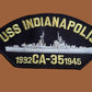 U.S NAVY SHIP HAT PATCH USS INDIANAPOLIS CA-35 SHIP PATCH USA MADE HEAT TRANSFER