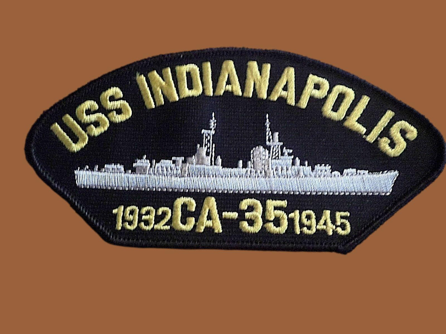 U.S NAVY SHIP HAT PATCH USS INDIANAPOLIS CA-35 SHIP PATCH USA MADE HEAT TRANSFER