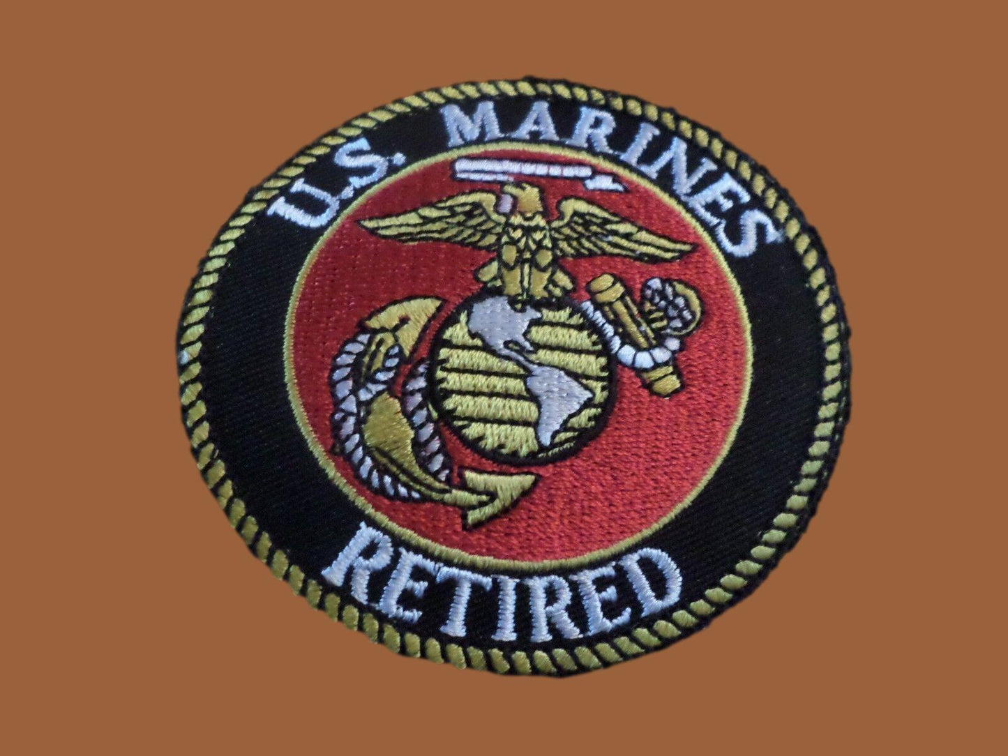 U.S.MILITARY MARINE CORPS RETIRED PATCH EAGLE GLOBE AND ANCHOR EGA