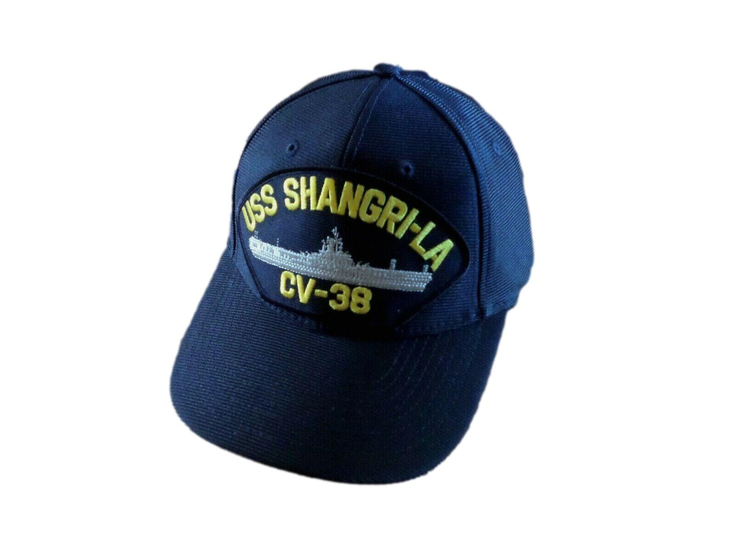 USS SHANGRI-LA CV-38 NAVY SHIP HAT U.S MILITARY OFFICIAL BALL CAP U.S.A MADE