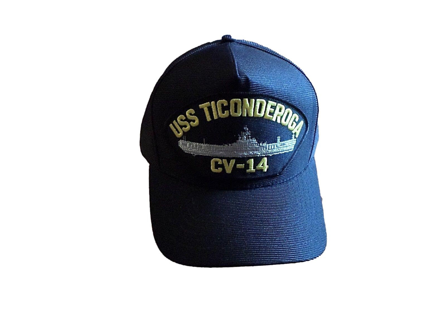 USS TICONDEROGA CV-14 HAT OFFICIAL U.S MILITARY NAVY SHIP BALL CAP U.S.A MADE