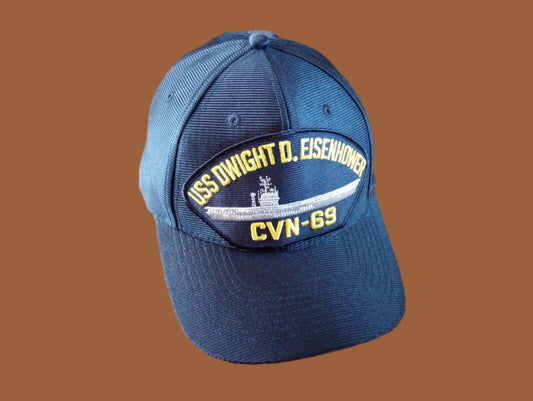 USS DWIGHT D EISENHOWER CVN-69 NAVY SHIP HAT U.S MILITARY OFFICIAL  CAP USA MADE