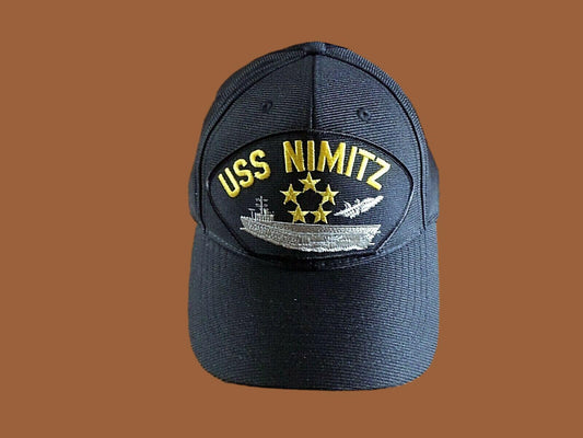 USS NIMITZ U.S NAVY SHIP HAT U.S MILITARY OFFICIAL BALL CAP U.S.A. MADE