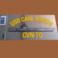 U.S MILITARY NAVY USS CARL VINSON CVN-70 WINDOW DECAL BUMPER STICKER OFFICIAL