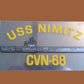 U.S NAVY USS  NIMITZ CVN-68  WINDOW DECAL BUMPER STICKER OFFICIAL NAVY PRODUCT