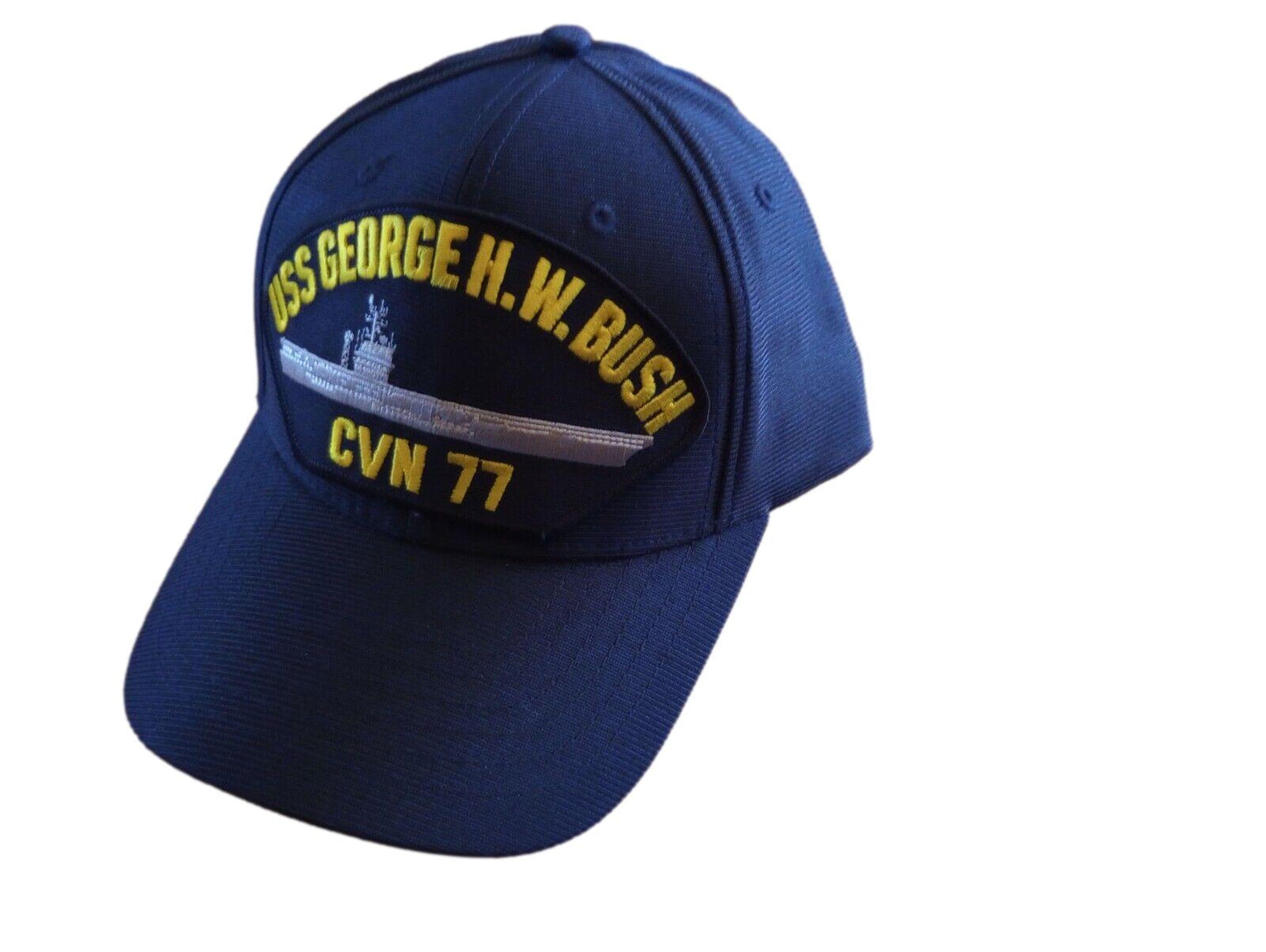 USS GEORGE H.W BUSH CVN 77 NAVY SHIP HAT U.S MILITARY OFFICIAL BALL CAP USA MADE