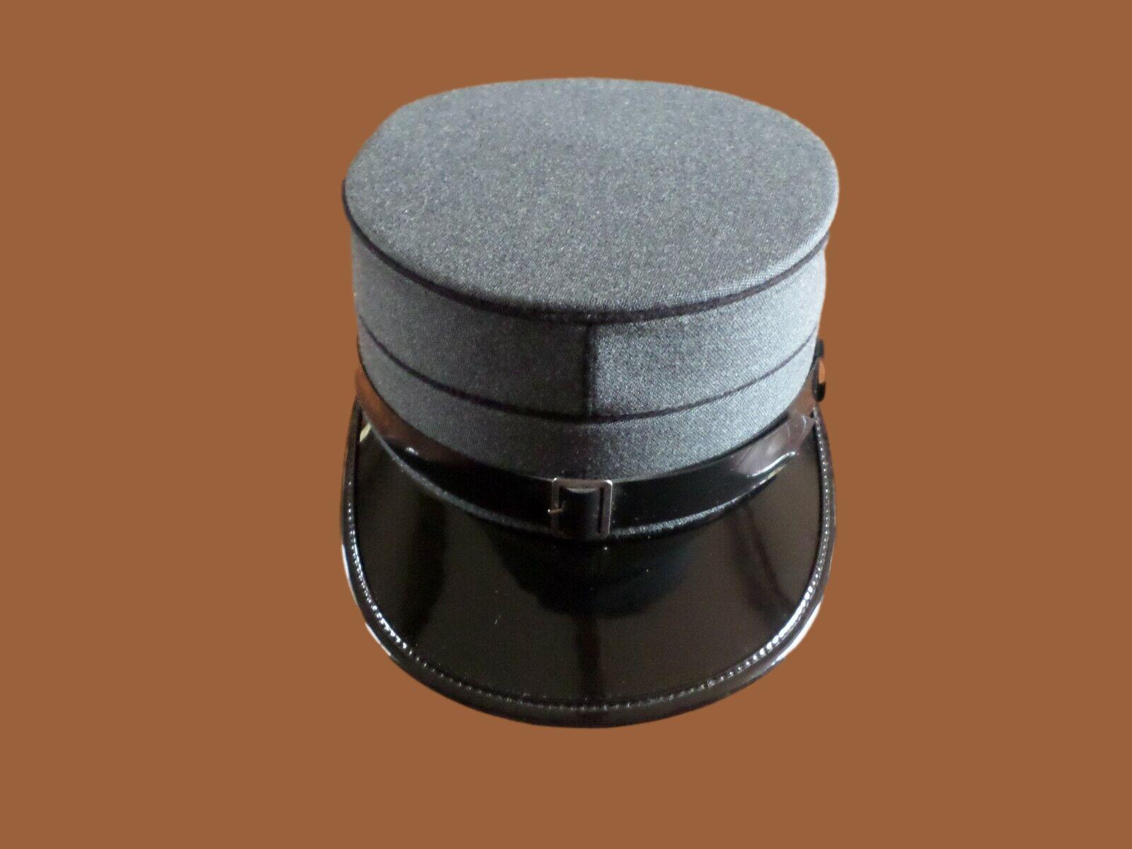 NEW GENUINE VINTAGE SWISS MILITARY KEPI HAT 1987 VINTAGE GRAY & BLACK ...