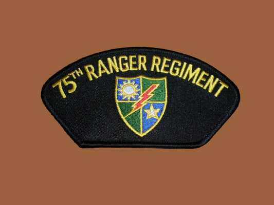 U.S MILITARY ARMY 75th RANGER REGIMENT HAT PATCH. 3" X 6" U.S.A MADE