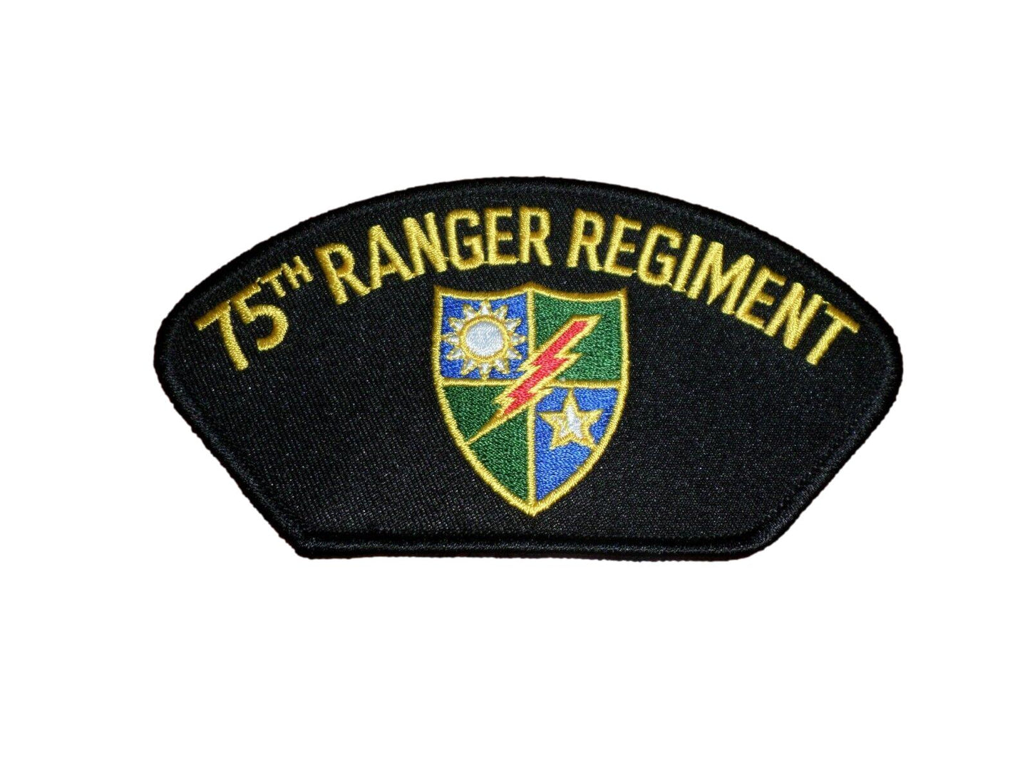 U.S MILITARY ARMY 75th RANGER REGIMENT HAT PATCH. 3" X 6" U.S.A MADE