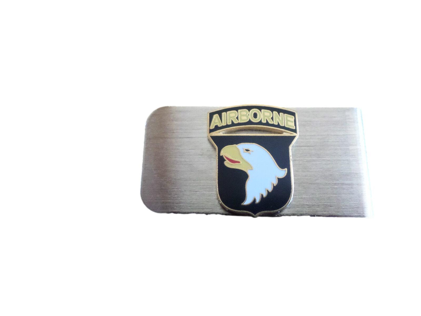 U.S MILITARY ARMY 101ST AIRBORNE DIVISION METAL MONEY CLIP  U.S.A MADE