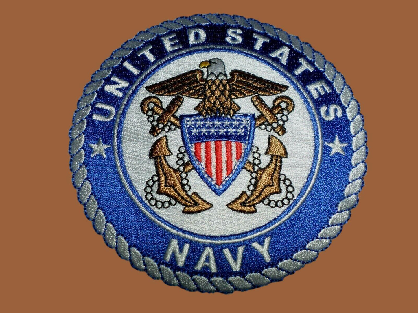 NEW U.S.MILITARY NAVY EMBROIDERED PATCH UNITED STATES NAVY 4" X 4"