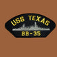 USS TEXAS BB-35 U.S NAVY SHIP HAT PATCH BATTLESHIP USA MADE