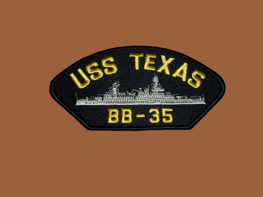 USS TEXAS BB-35 U.S NAVY SHIP HAT PATCH BATTLESHIP USA MADE