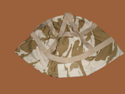 GENUINE BRITISH MILITARY HELMET COVER MK6 DESERT CAMOUFLAGE NATO SURPLUS