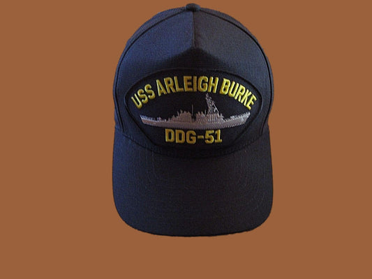 USS ARLEIGH BURKE DDG-51 NAVY SHIP HAT U.S MILITARY OFFICIAL BALL CAP U.S MADE