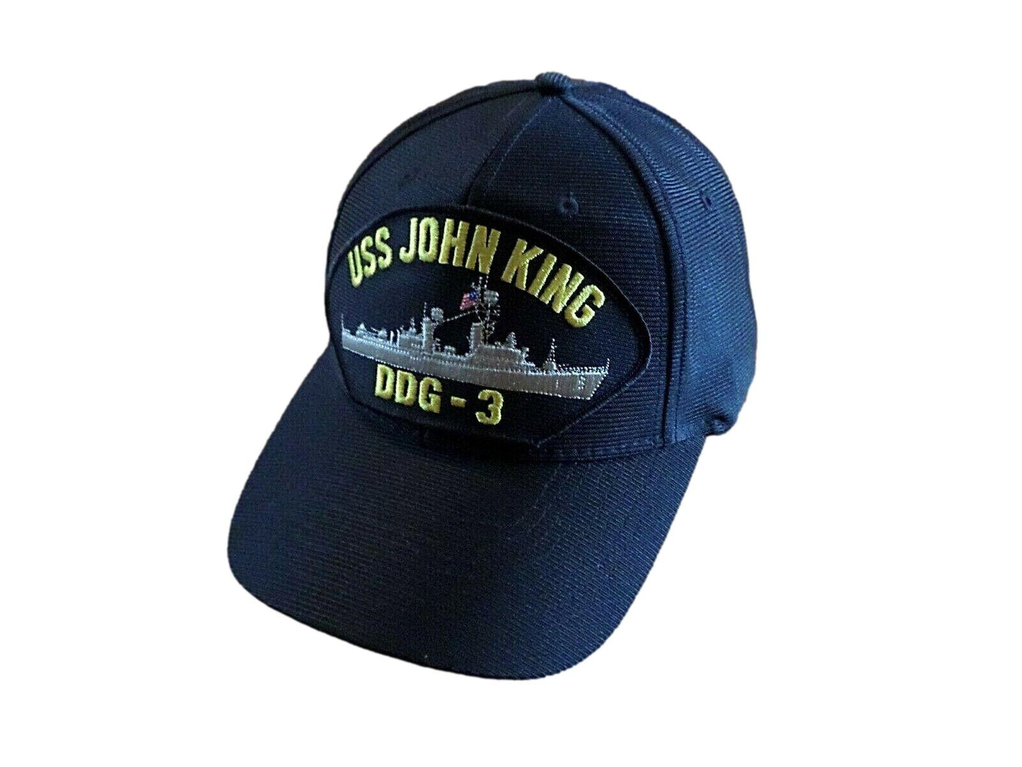 USS JOHN KING DDG-3 U.S NAVY SHIP HAT U.S MILITARY OFFICIAL BALL CAP U.S.A MADE