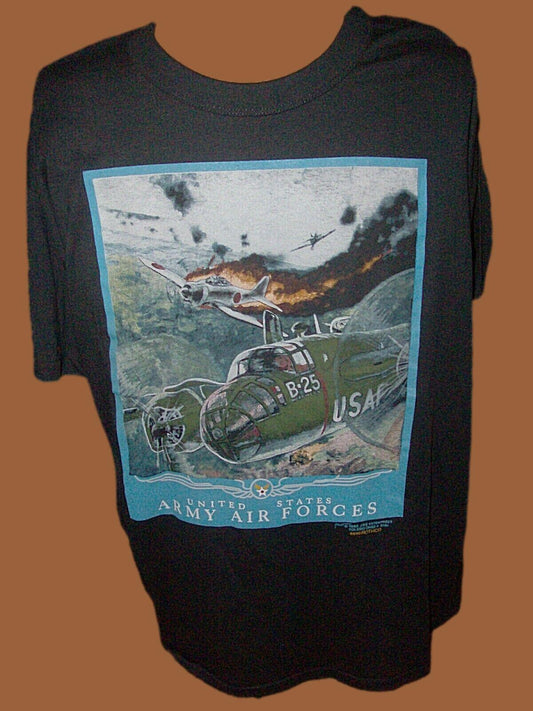 U.S MILITARY ARMY AIR FORCES VINTAGE T- SHIRT MADE IN THE U.S.A SIZE  XX LARGE