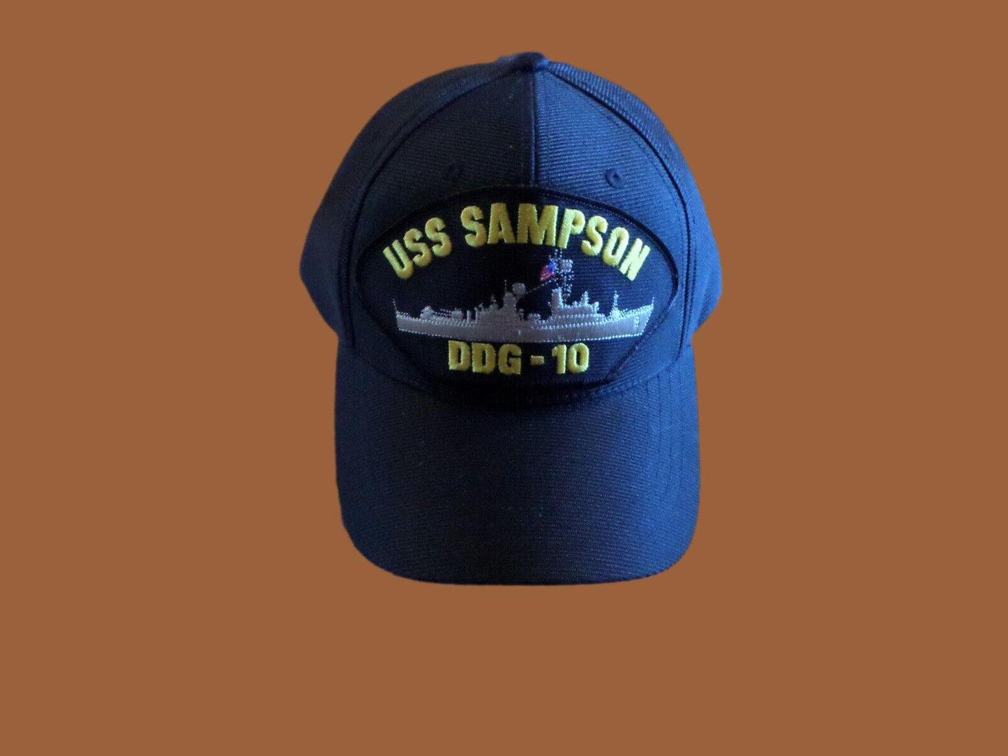 USS SAMPSON DDG-10 U.S NAVY SHIP HAT OFFICIAL MILITARY BALL CAP U.S.A MADE