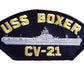 USS BOXER CV-21 U.S NAVY SHIP HAT PATCH CARRIER U.S.A MADE HEAT TRANSFER