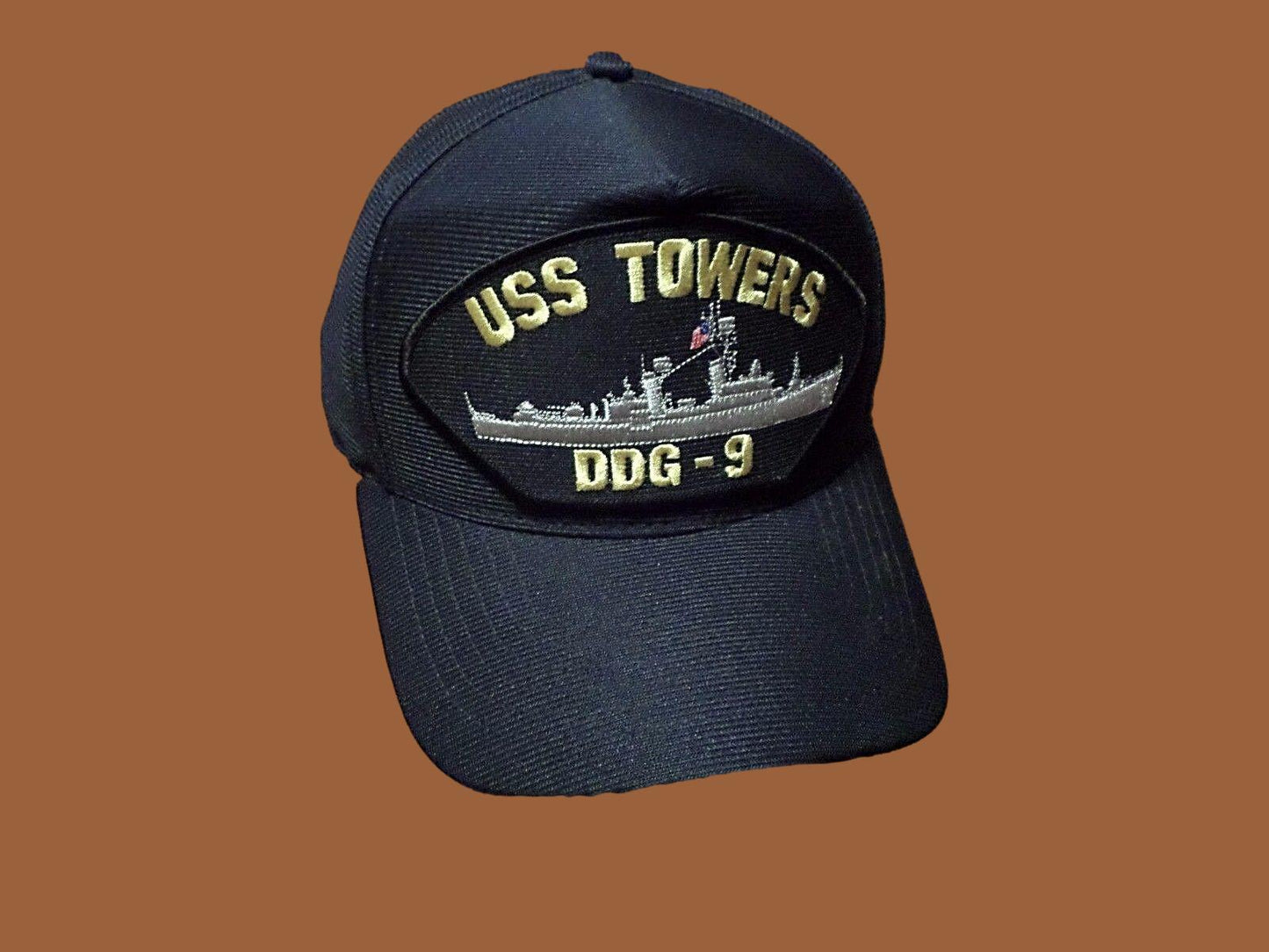 USS TOWERS DDG-9 U.S NAVY SHIP HAT OFFICIAL MILITARY BASEBALL CAP U.S.A MADE