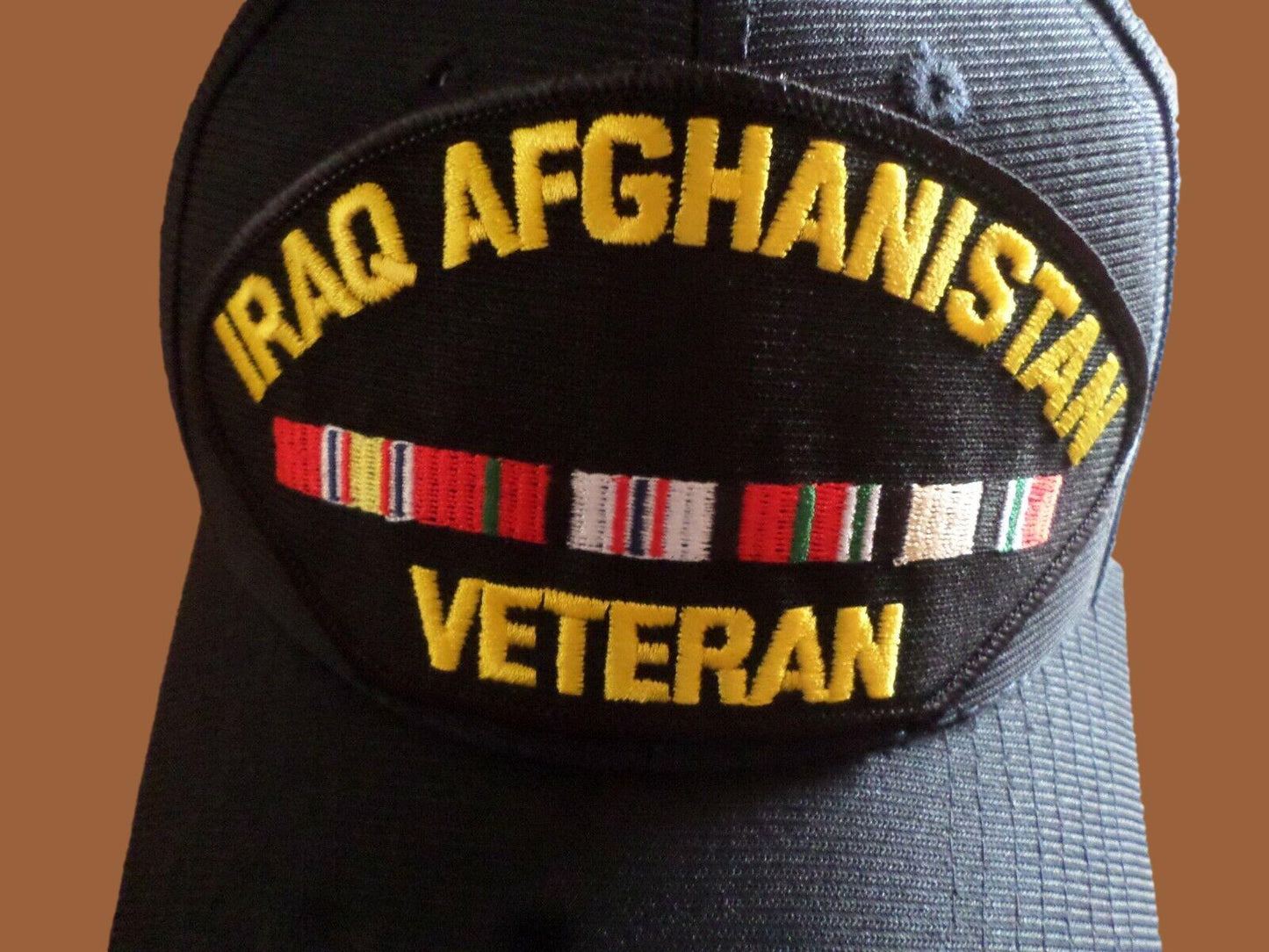 MILITARY IRAQ AFGHANISTAN VETERAN HAT U.S MILITARY OFFICIAL BALL CAP U.S.A MADE