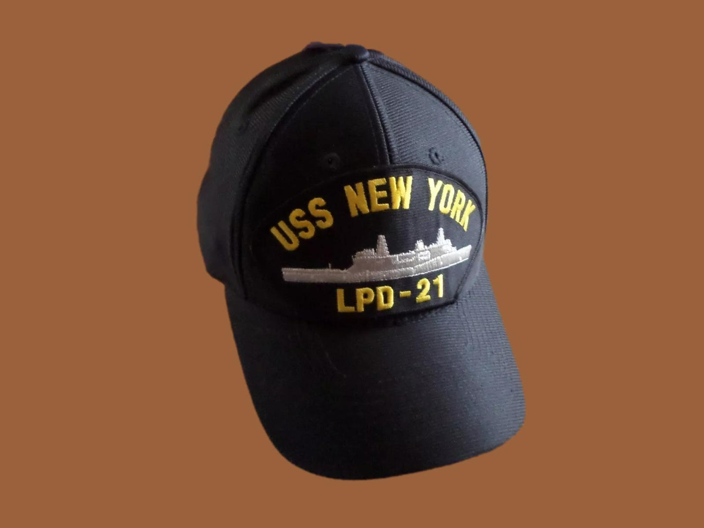 USS NEW YORK LPD-21 NAVY SHIP HAT U.S MILITARY OFFICIAL BALL CAP U.S.A MADE