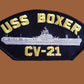 USS BOXER CV-21 U.S NAVY SHIP HAT PATCH CARRIER U.S.A MADE HEAT TRANSFER