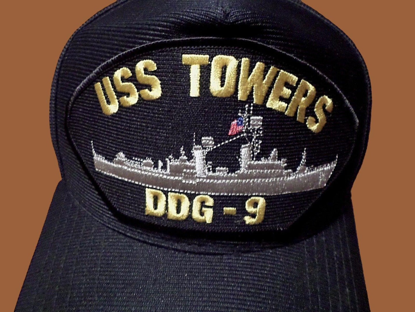 USS TOWERS DDG-9 U.S NAVY SHIP HAT OFFICIAL MILITARY BASEBALL CAP U.S.A MADE