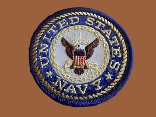 U.S. MILITARY NAVY EMBROIDERED PATCH UNITED STATES NAVY 3" X 3" NEW