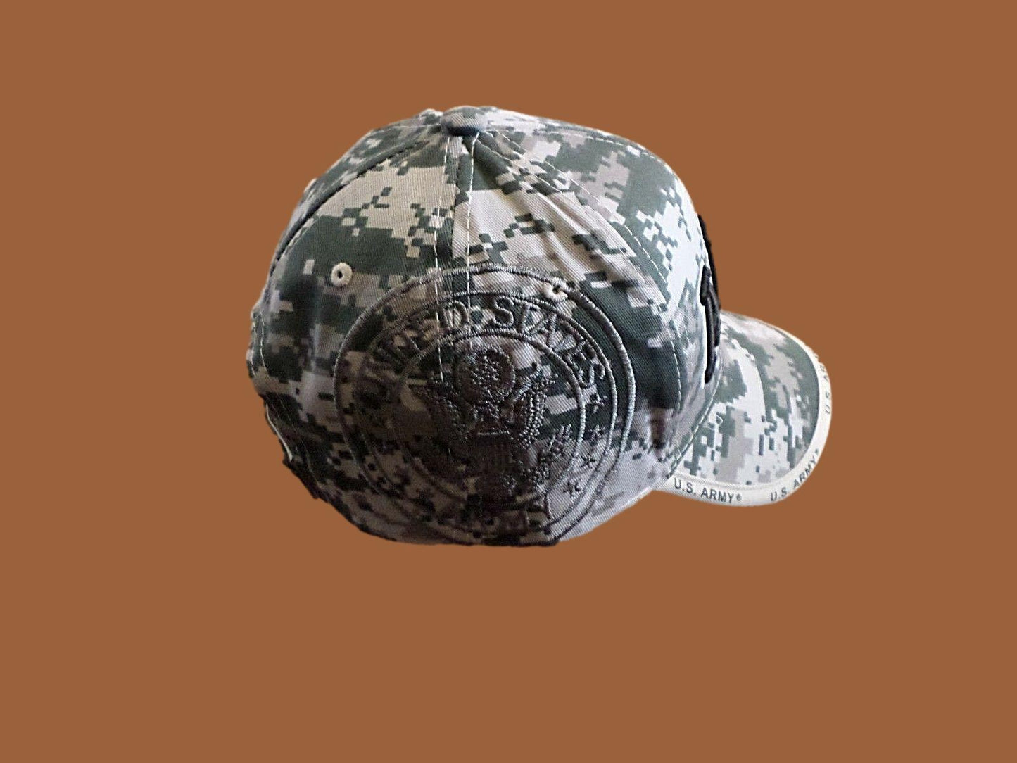 U.S ARMY HAT 3-D RAISED LETTERS TAPED BILL MILITARY BALL CAP ACU CAMOUFLAGE