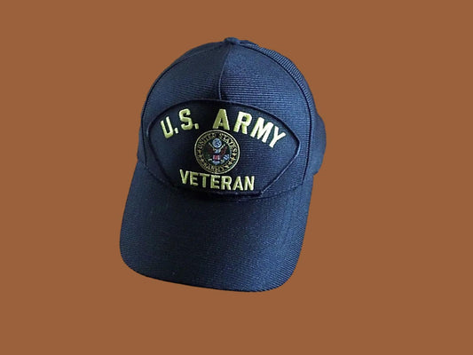 U.S MILITARY ARMY VETERAN HAT U.S MILITARY OFFICIAL BALL CAP U.S.A MADE