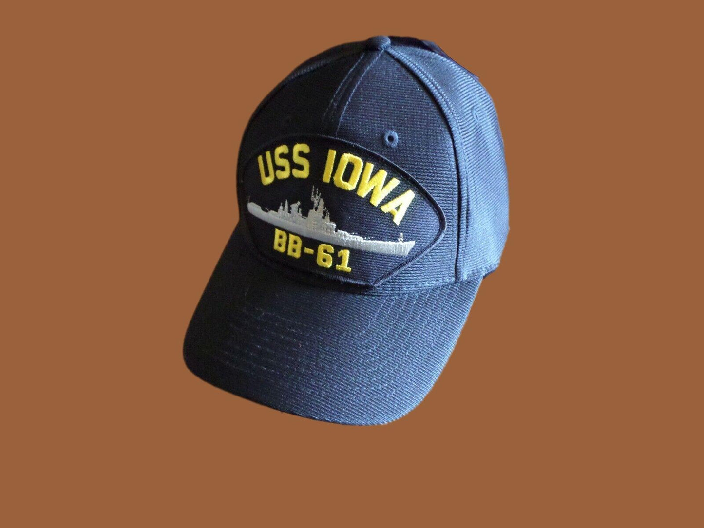 USS IOWA BB-61 U.S NAVY SHIP HAT U.S MILITARY OFFICIAL BALL CAP U.S.A MADE