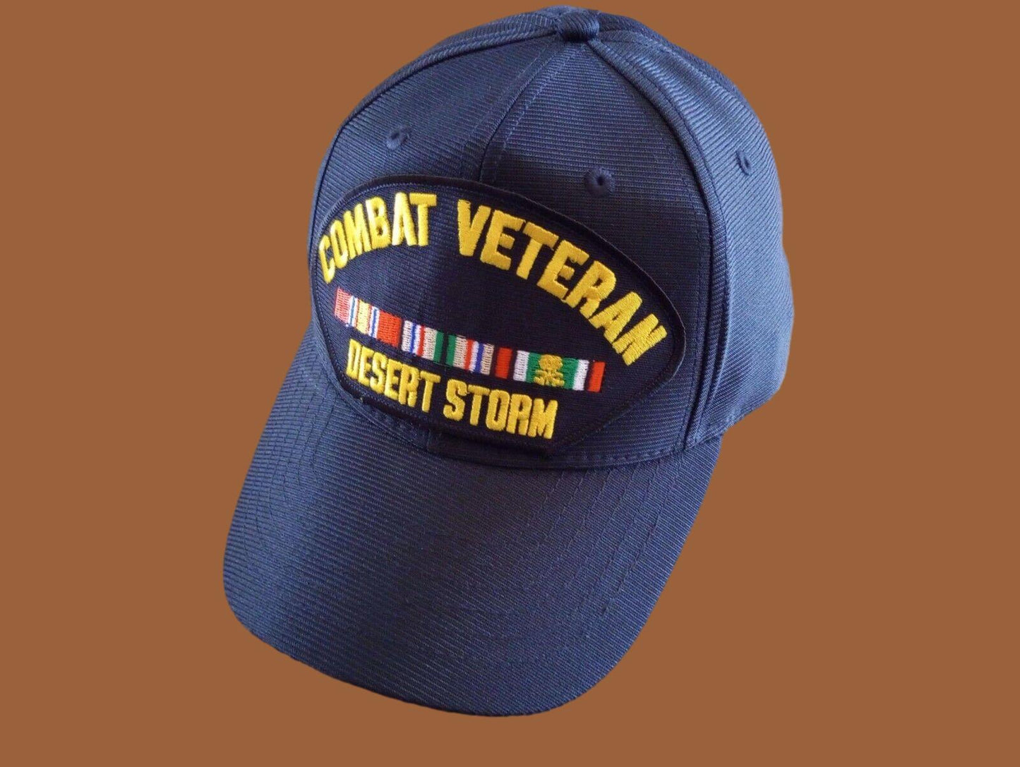 DESERT STORM COMBAT VETERAN HAT OFFICIAL U.S MILITARY BALL CAP U.S.A MADE