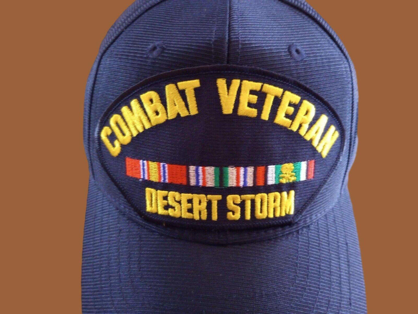 DESERT STORM COMBAT VETERAN HAT OFFICIAL U.S MILITARY BALL CAP U.S.A MADE