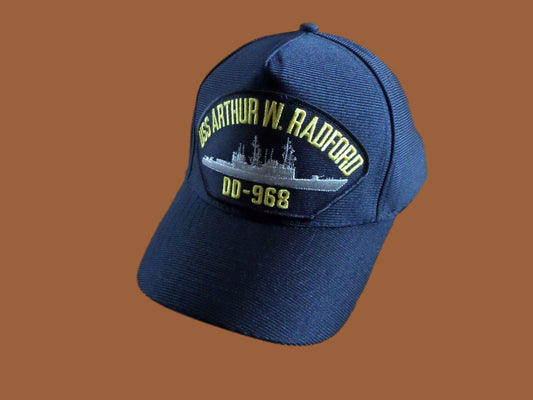 U.S MILITARY USS ARTHUR W RADFORD DD-968 NAVY SHIP HAT U.S MILITARY OFFICIAL CAP