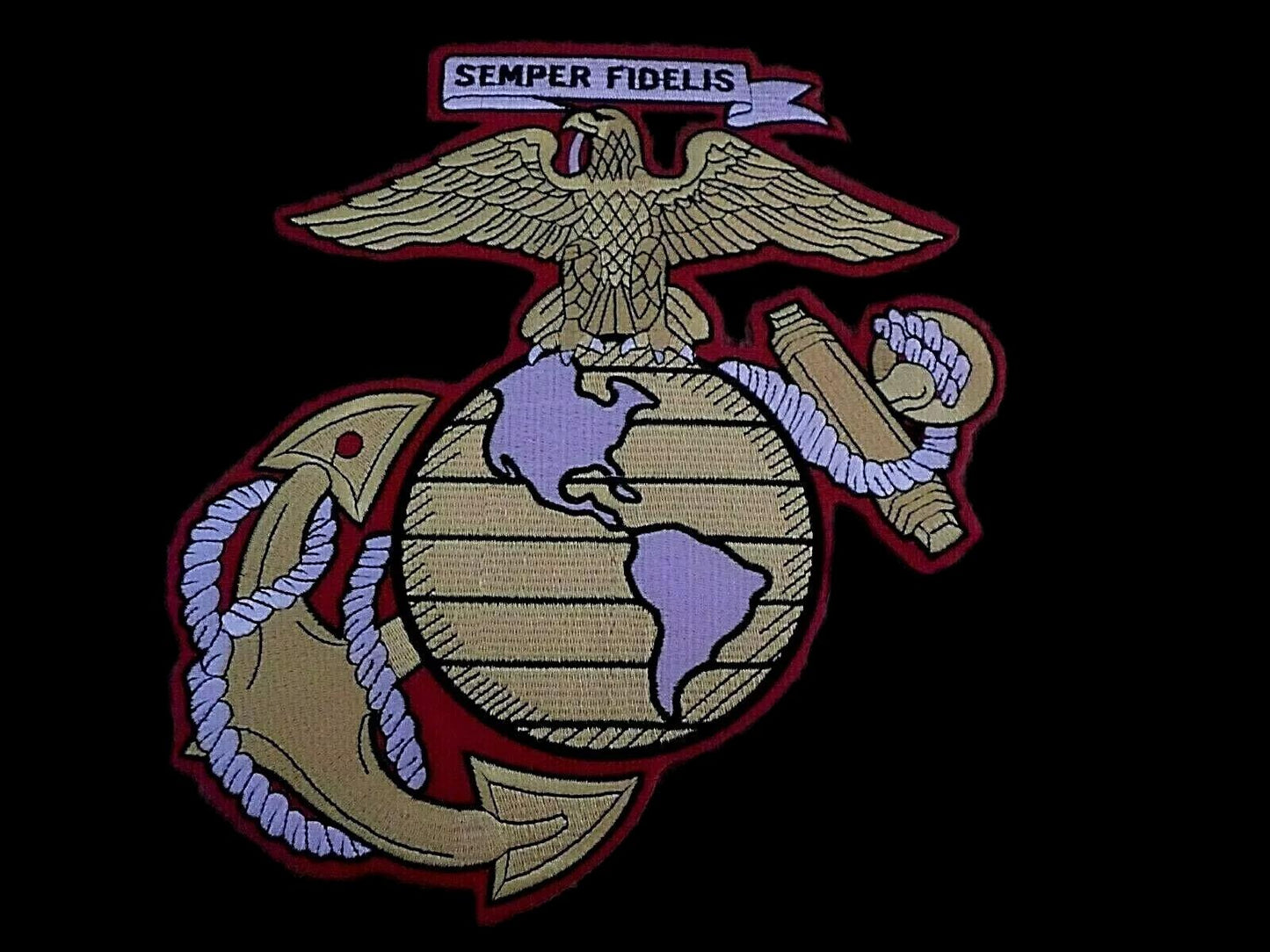 U.S MILITARY MARINE CORPS EAGLE GLOBE & ANCHOR EGA OVERSIZE BACK PATCH 10" PATCH