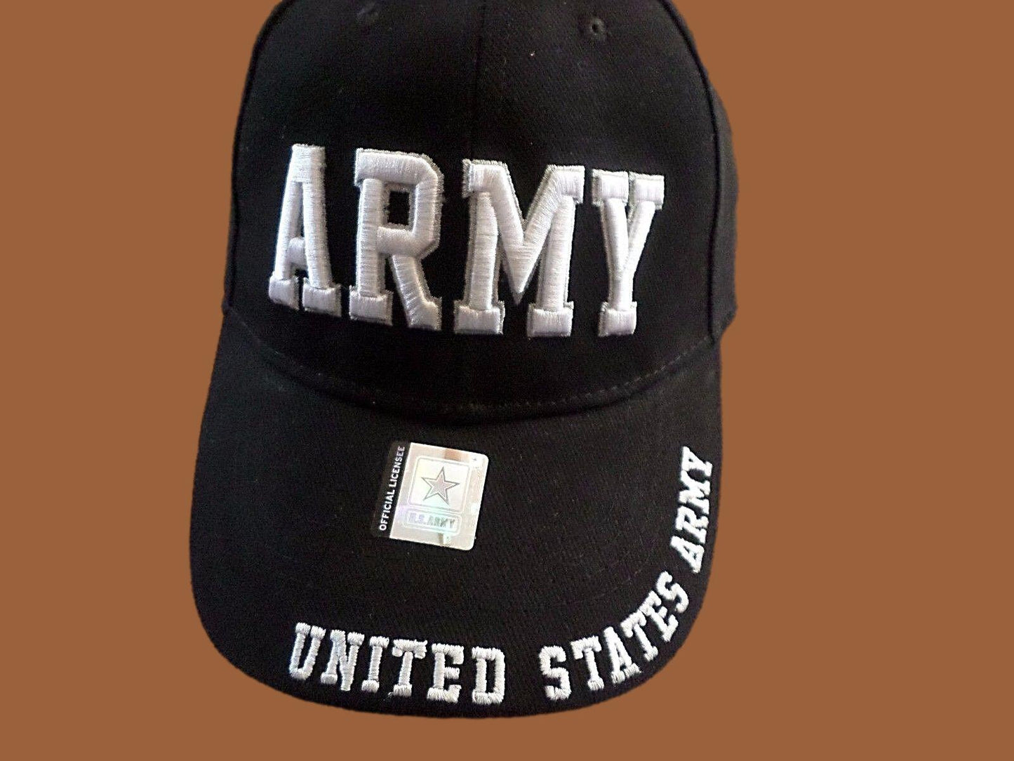 NEW U.S MILITARY ARMY EMBROIDERED BLACK HAT CAP OFFICIAL LICENSED HATS