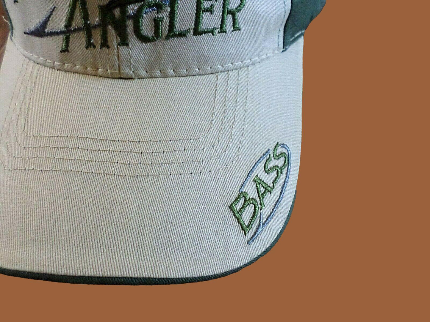 REEL ANGLER BASS FISHER 6 PANEL CAP EMBROIDERED FISHING HAT